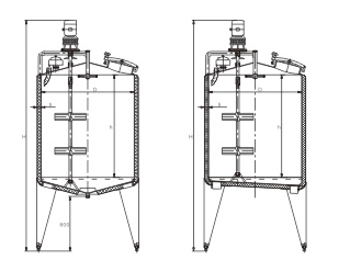 雙層立式攪拌罐系列-結構